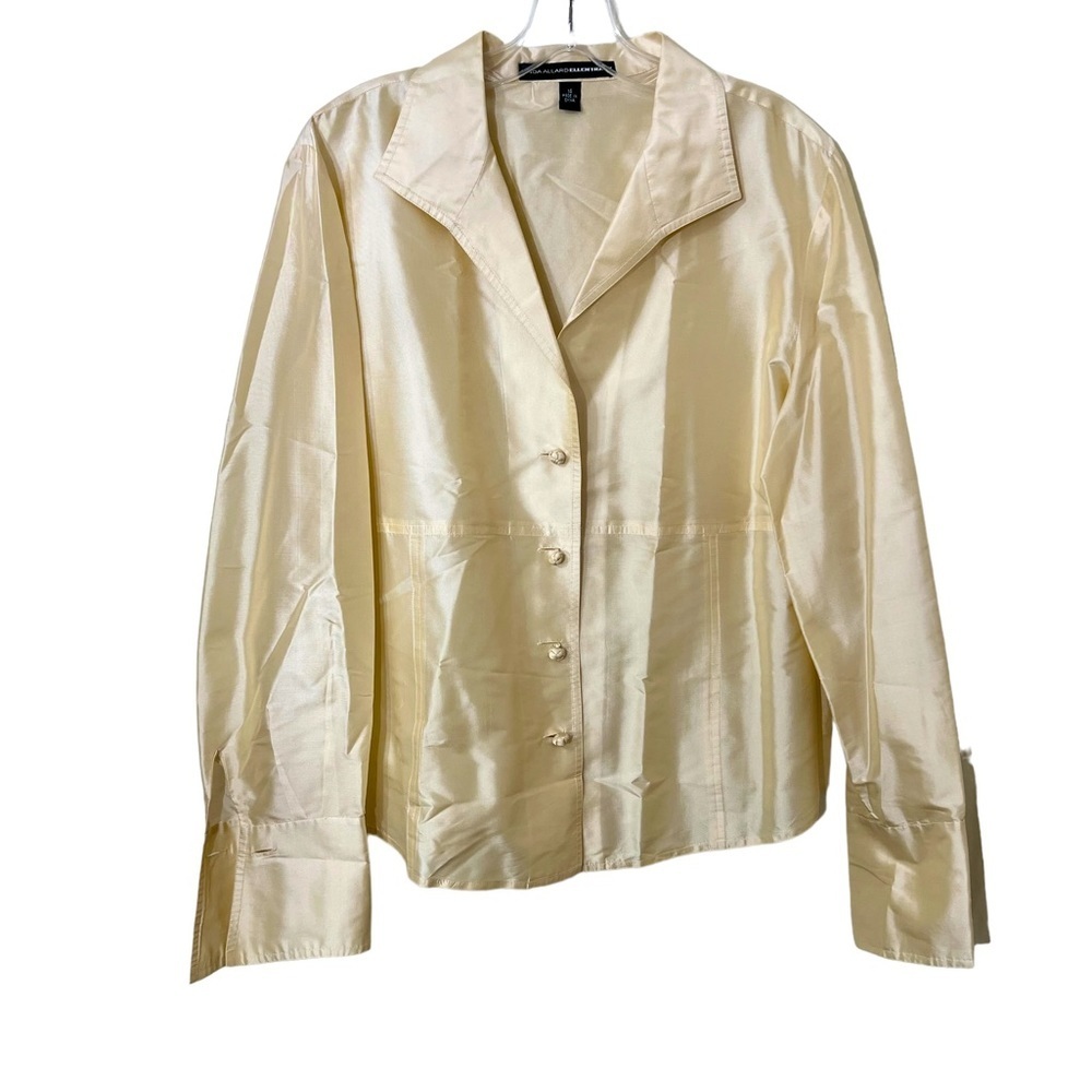 ELLEN TRACY LADYS 100% SILK BLOUSE SIZE 14. VERY POSH☑️